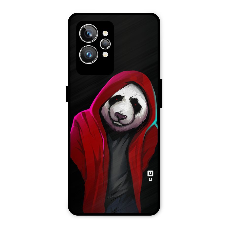 Cute Hoodie Panda Metal Back Case for Realme GT2 Pro