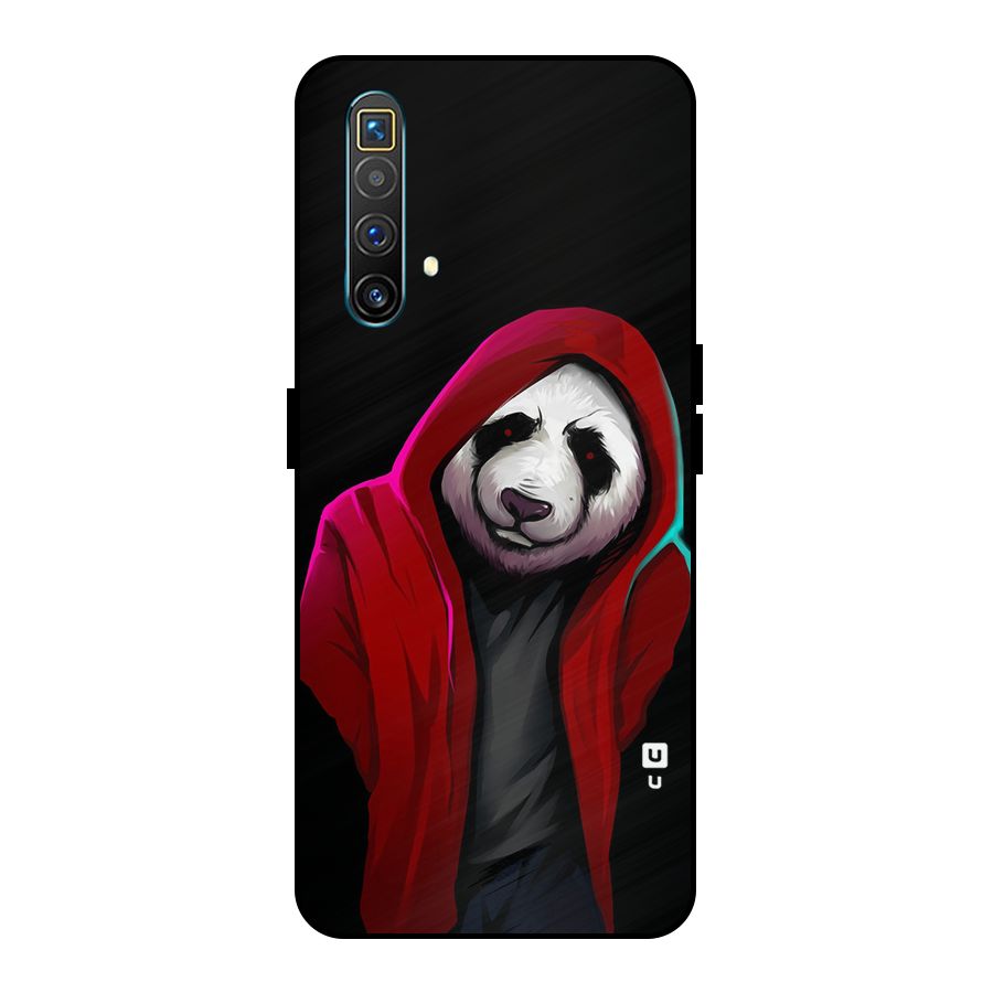 Cute Hoodie Panda Metal Back Case for Realme X3 SuperZoom