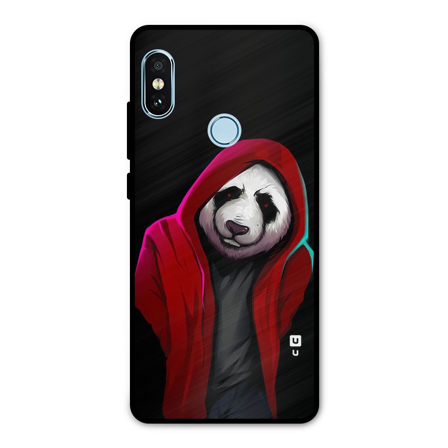 Cute Hoodie Panda Metal Back Case for Redmi Note 5 Pro