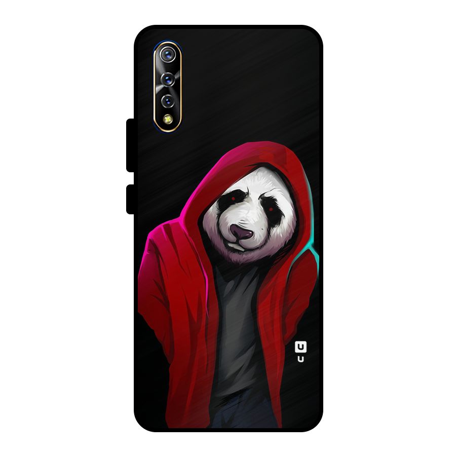 Cute Hoodie Panda Metal Back Case for Vivo S1