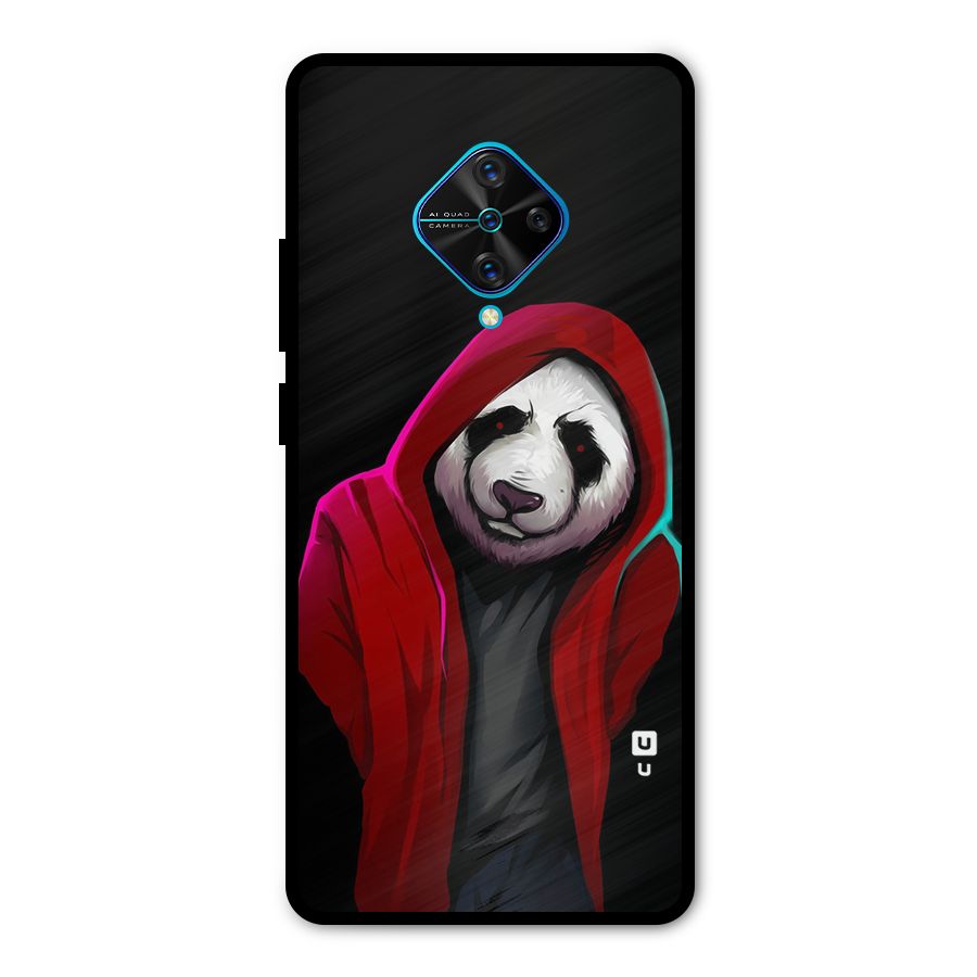 Cute Hoodie Panda Metal Back Case for Vivo S1 Pro