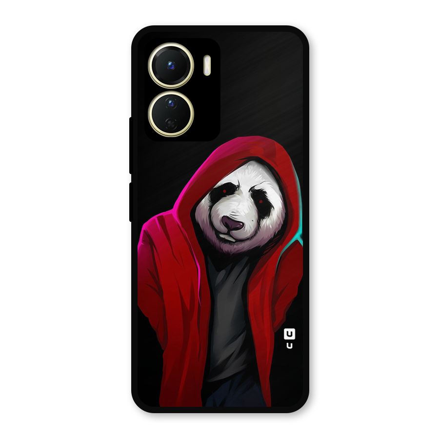 Cute Hoodie Panda Metal Back Case for Vivo T2x