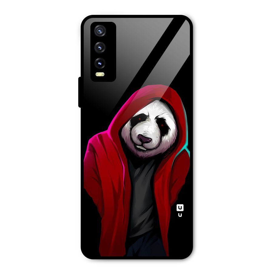 Cute Hoodie Panda Metal Back Case for Vivo Y20