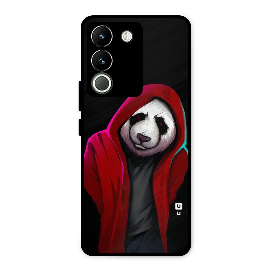 Cute Hoodie Panda Metal Back Case for Vivo Y200
