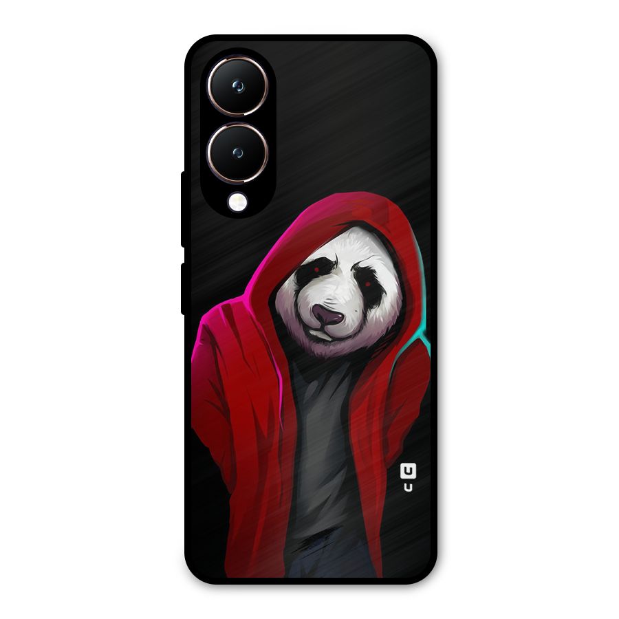 Cute Hoodie Panda Metal Back Case for Vivo Y28
