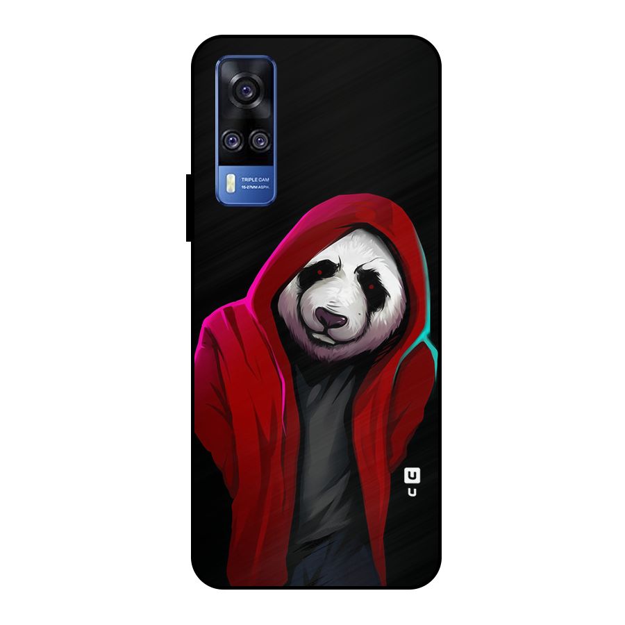 Cute Hoodie Panda Metal Back Case for Vivo Y51