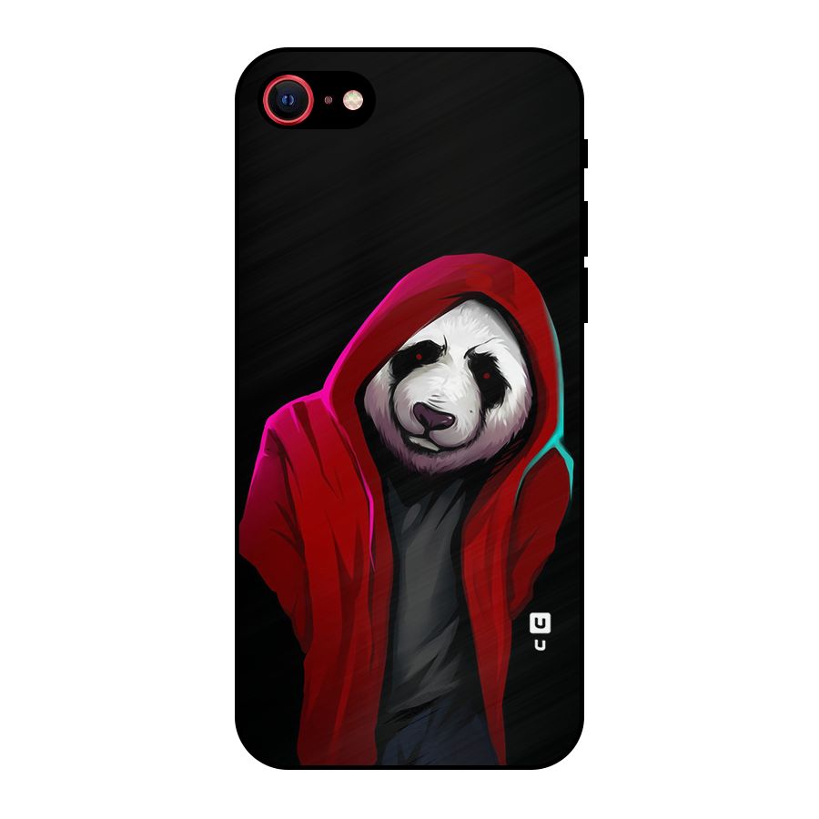 Cute Hoodie Panda Metal Back Case for iPhone 7