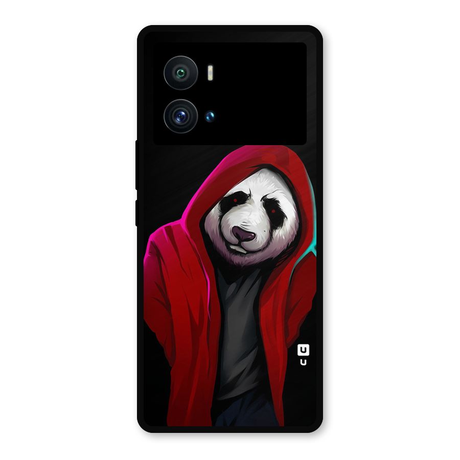 Cute Hoodie Panda Metal Back Case for iQOO 9 Pro