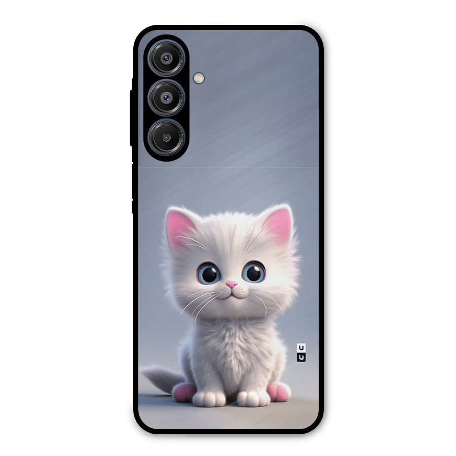 Cute Kitten Sitting Metal Back Case for Galaxy A16 5G