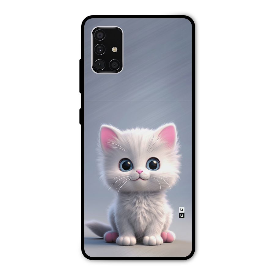 Cute Kitten Sitting Metal Back Case for Galaxy A51