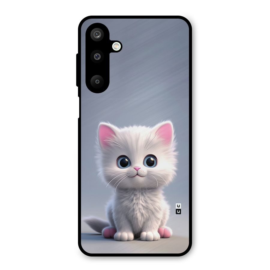 Cute Kitten Sitting Metal Back Case for Galaxy M16