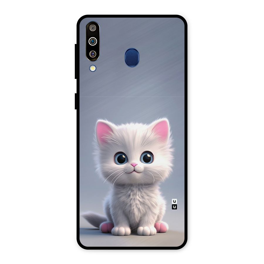 Cute Kitten Sitting Metal Back Case for Galaxy M30