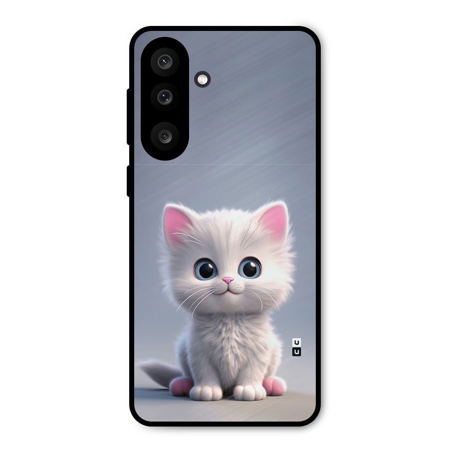 Cute Kitten Sitting Metal Back Case for Galaxy M56