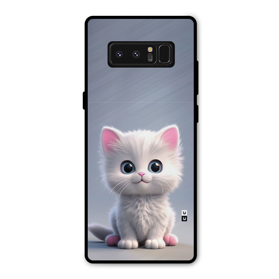 Cute Kitten Sitting Metal Back Case for Galaxy Note 8