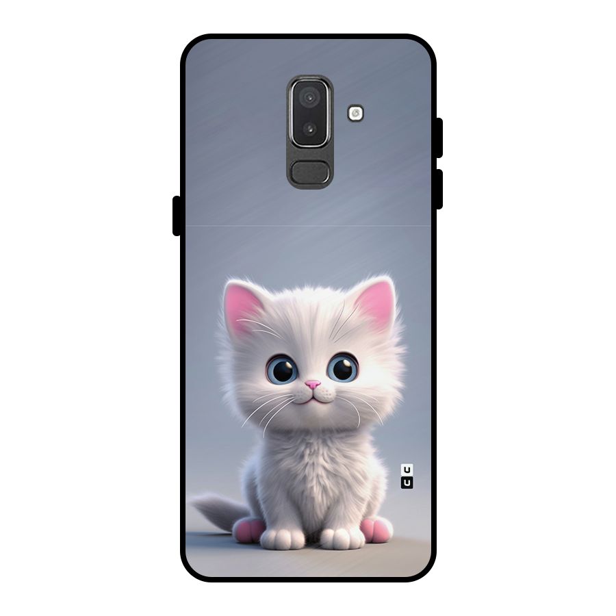 Cute Kitten Sitting Metal Back Case for Galaxy On8 (2018)