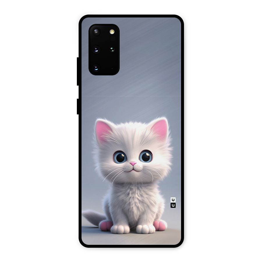 Cute Kitten Sitting Metal Back Case for Galaxy S20 Plus