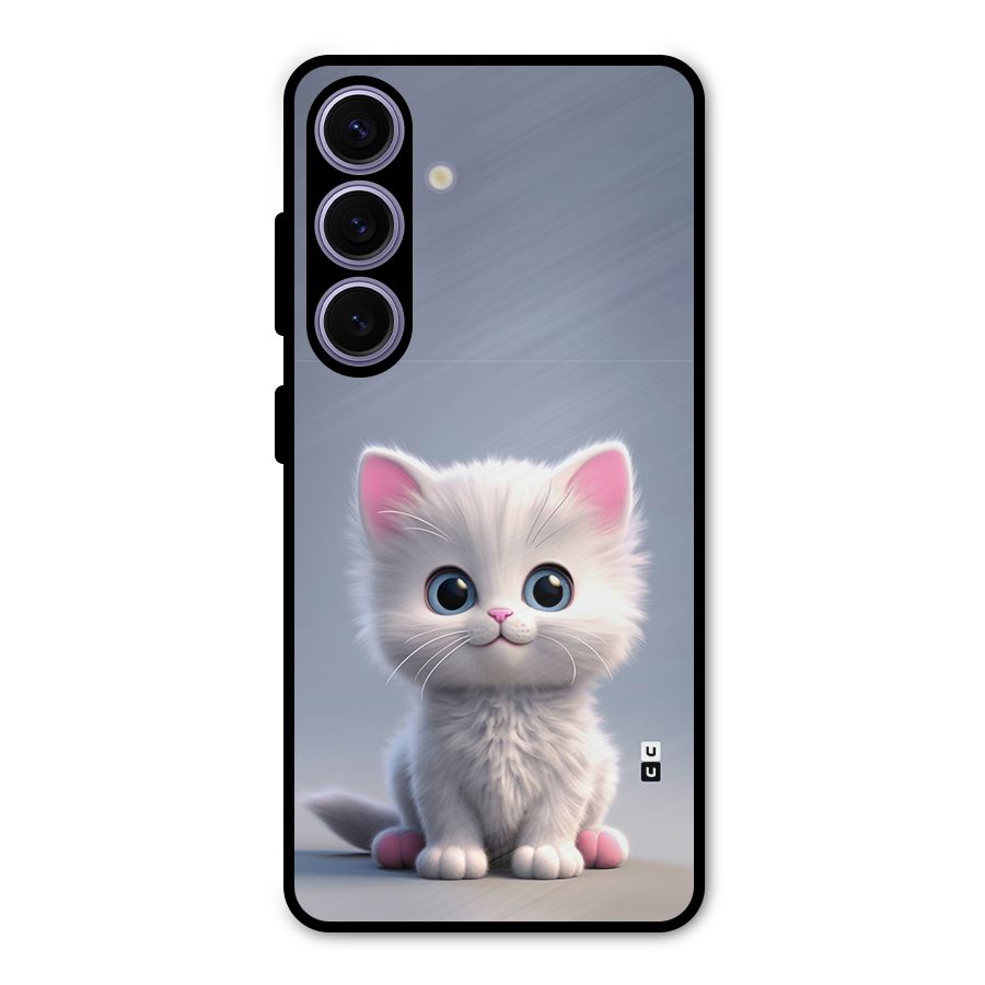 Cute Kitten Sitting Metal Back Case for Galaxy S24