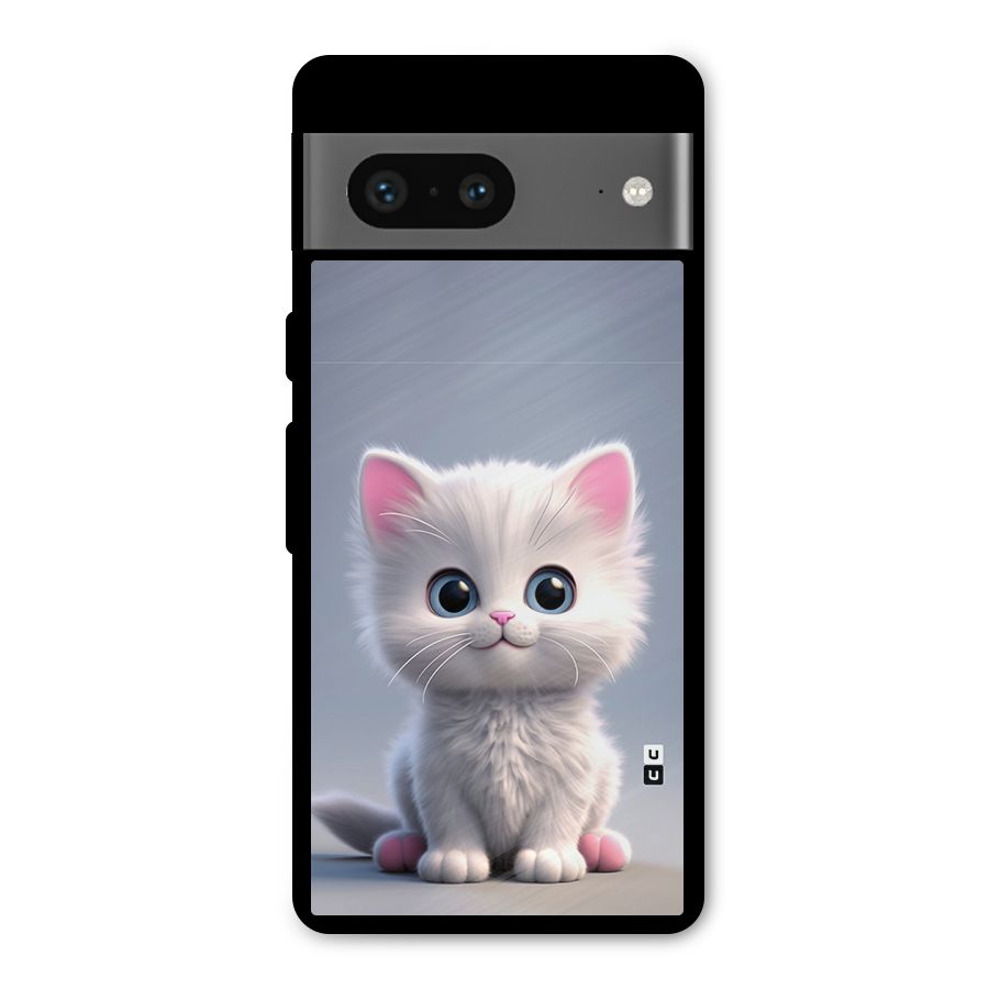Cute Kitten Sitting Metal Back Case for Google Pixel 7