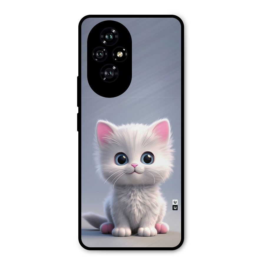 Cute Kitten Sitting Metal Back Case for Honor 200