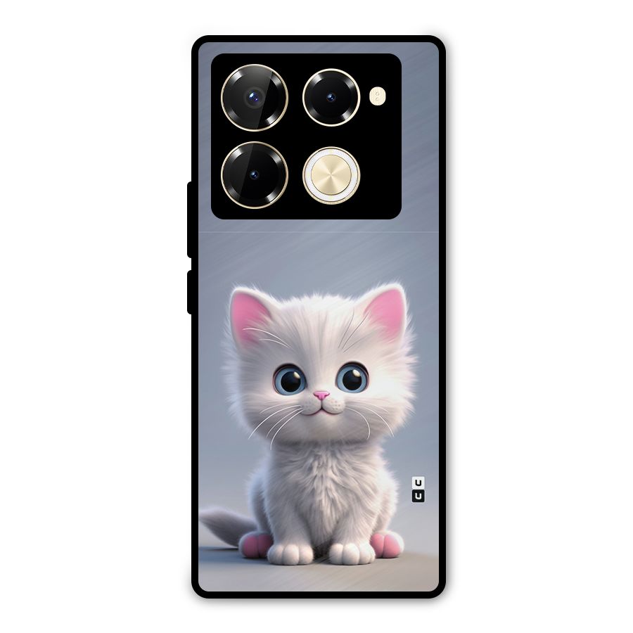 Cute Kitten Sitting Metal Back Case for Infinix Note 40 Pro Plus