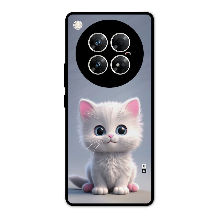 Cute Kitten Sitting Metal Back Case for Infinix Zero 40 5G