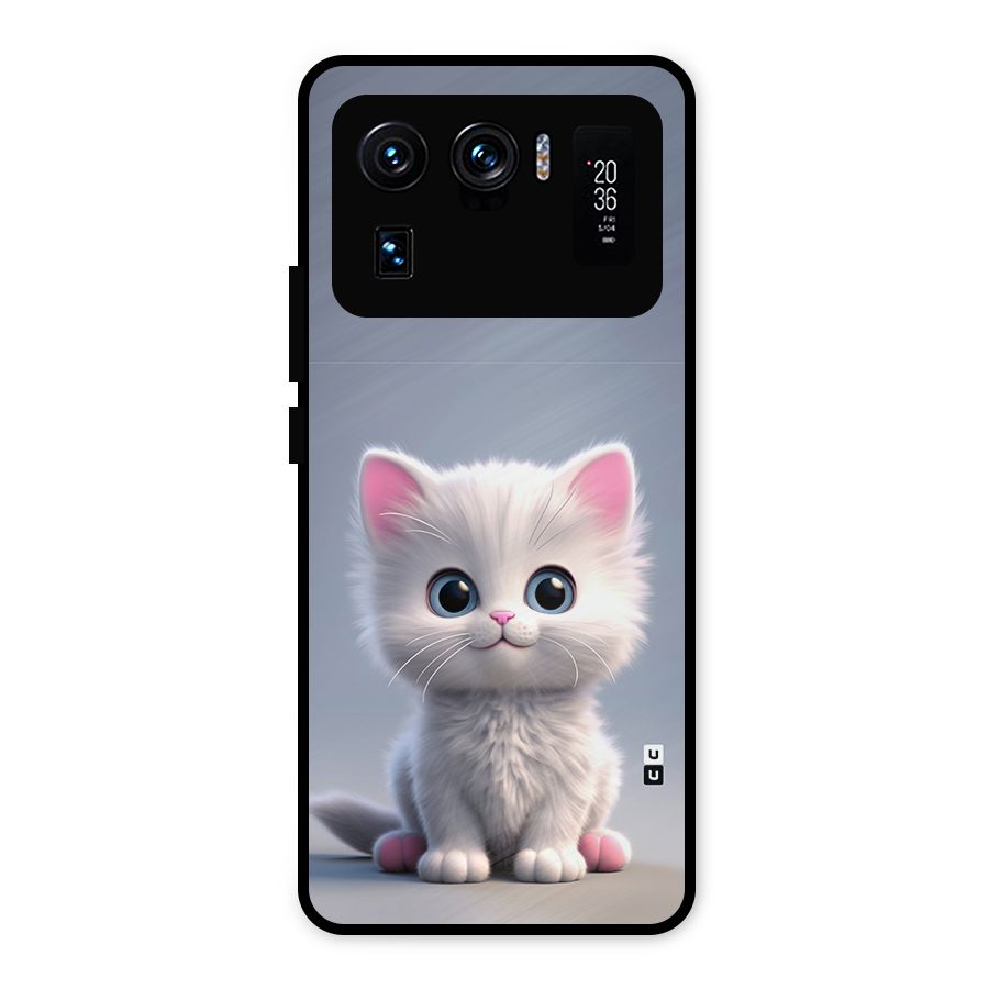 Cute Kitten Sitting Metal Back Case for Mi 11 Ultra