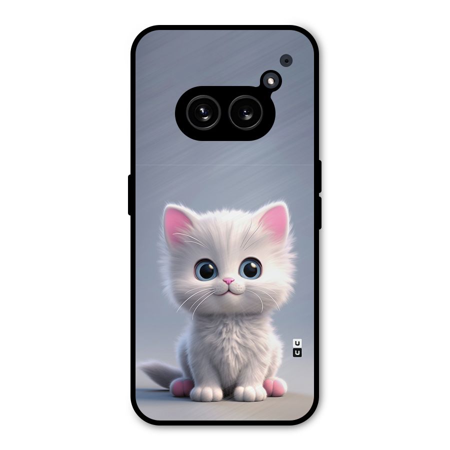 Cute Kitten Sitting Metal Back Case for Nothing Phone 2a Plus