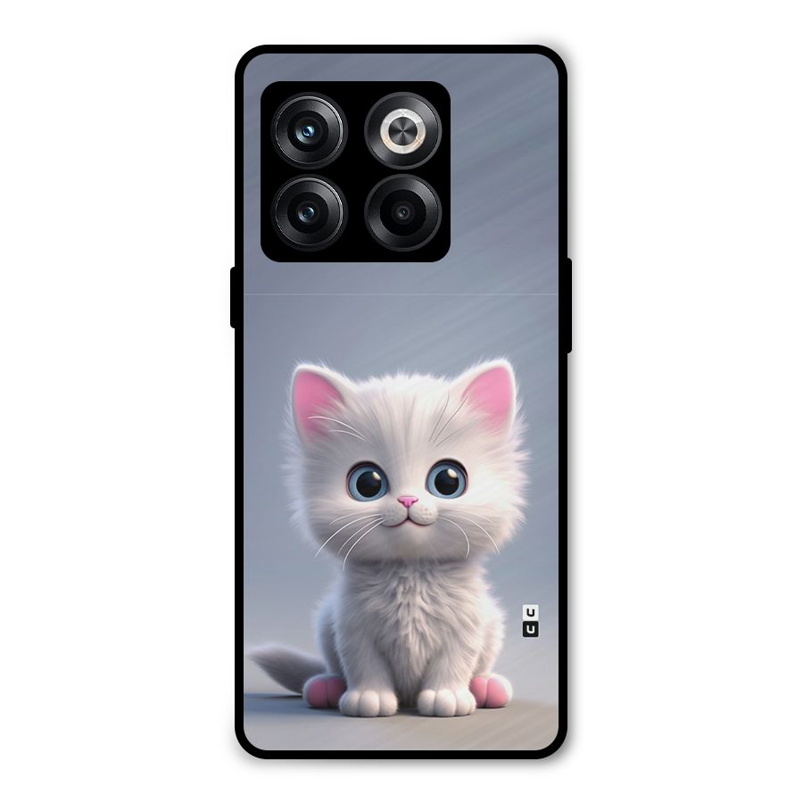 Cute Kitten Sitting Metal Back Case for OnePlus 10T
