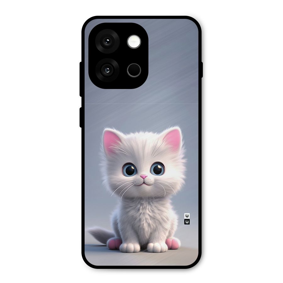 Cute Kitten Sitting Metal Back Case for OnePlus 13s