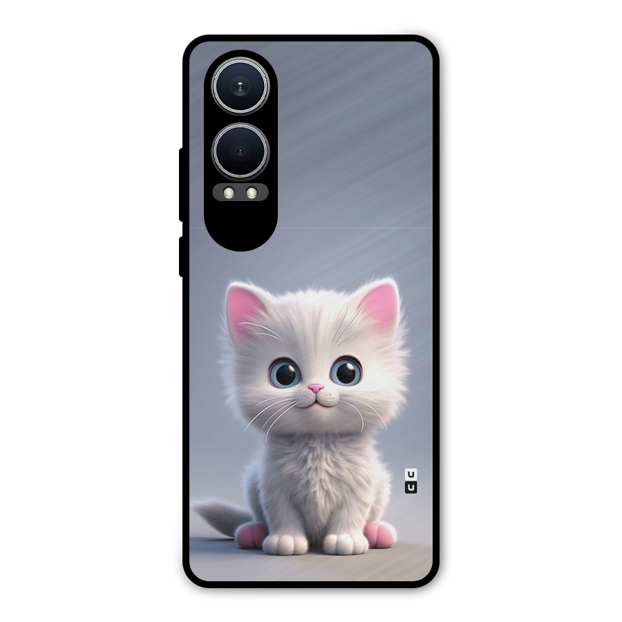 Cute Kitten Sitting Metal Back Case for OnePlus Nord CE4 Lite