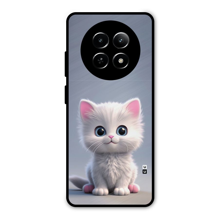 Cute Kitten Sitting Metal Back Case for Realme 12 5G