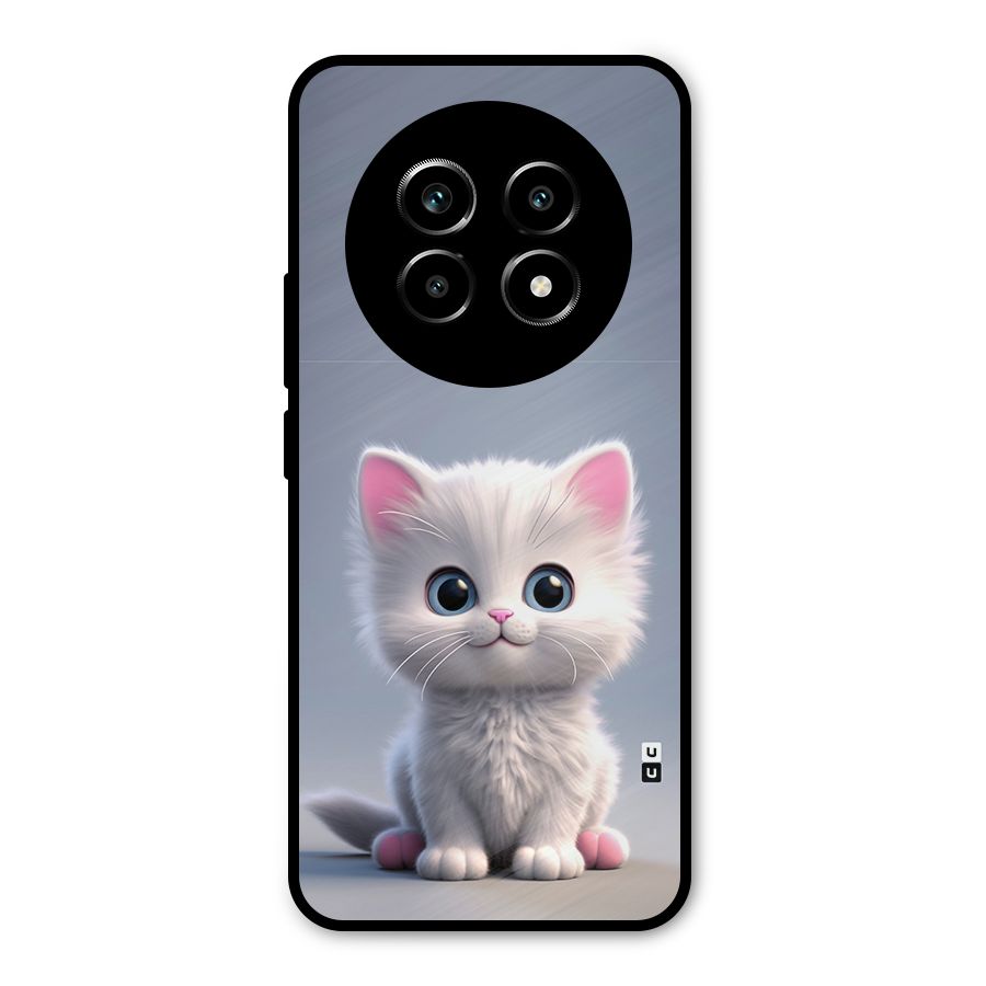 Cute Kitten Sitting Metal Back Case for Realme 14 Pro Lite
