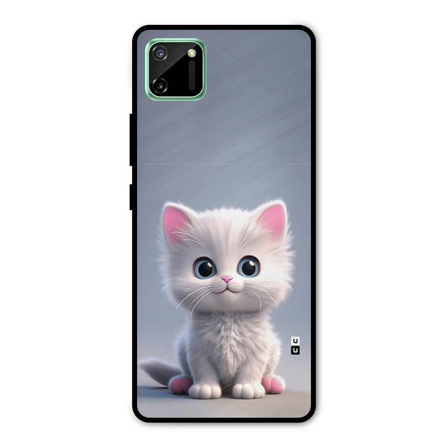 Cute Kitten Sitting Metal Back Case for Realme C11