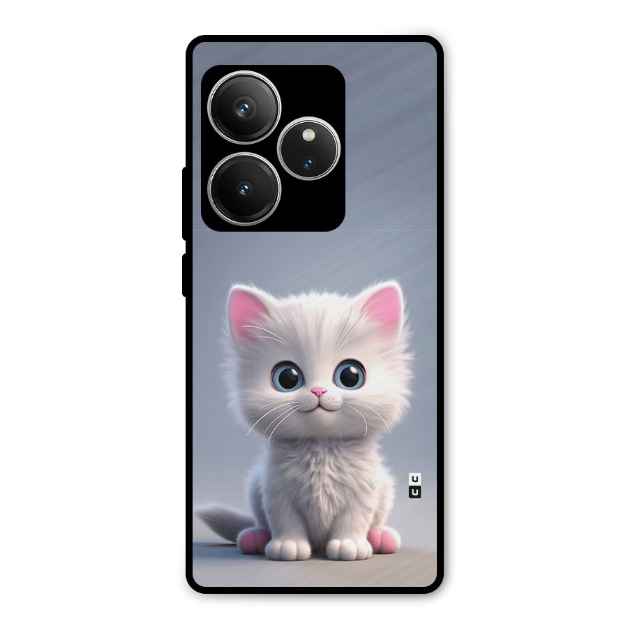 Cute Kitten Sitting Metal Back Case for Realme GT 6