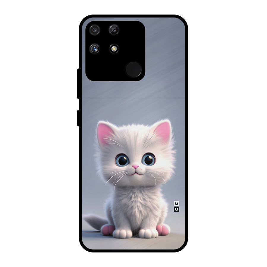 Cute Kitten Sitting Metal Back Case for Realme Narzo 50A
