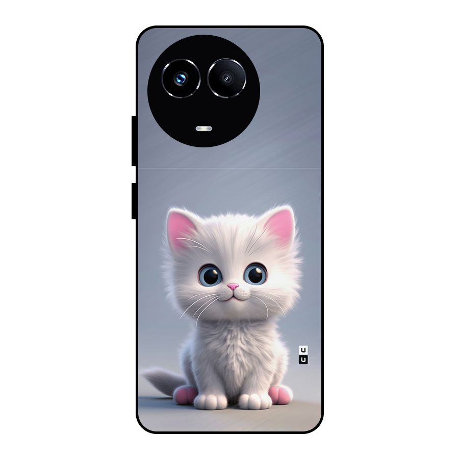 Cute Kitten Sitting Metal Back Case for Realme Narzo 60X
