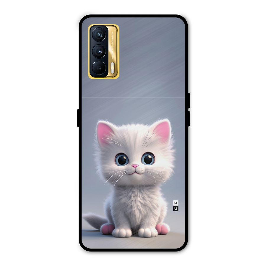 Cute Kitten Sitting Metal Back Case for Realme X7