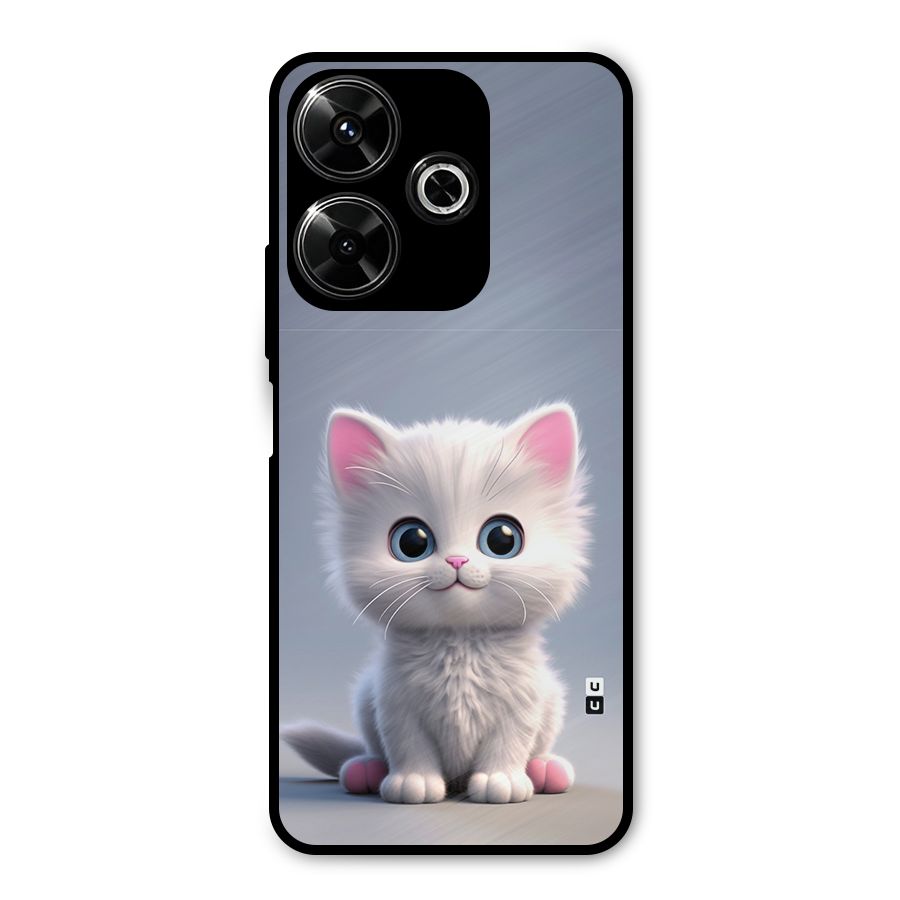 Cute Kitten Sitting Metal Back Case for Redmi 13 5G
