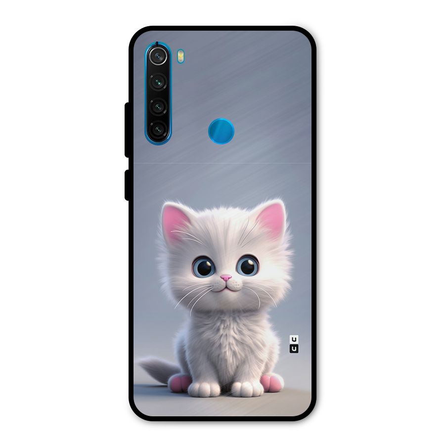 Cute Kitten Sitting Metal Back Case for Redmi Note 8