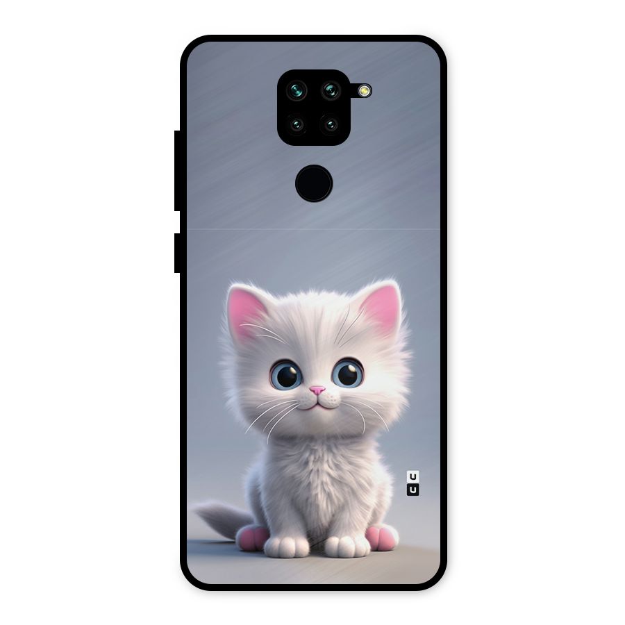 Cute Kitten Sitting Metal Back Case for Redmi Note 9