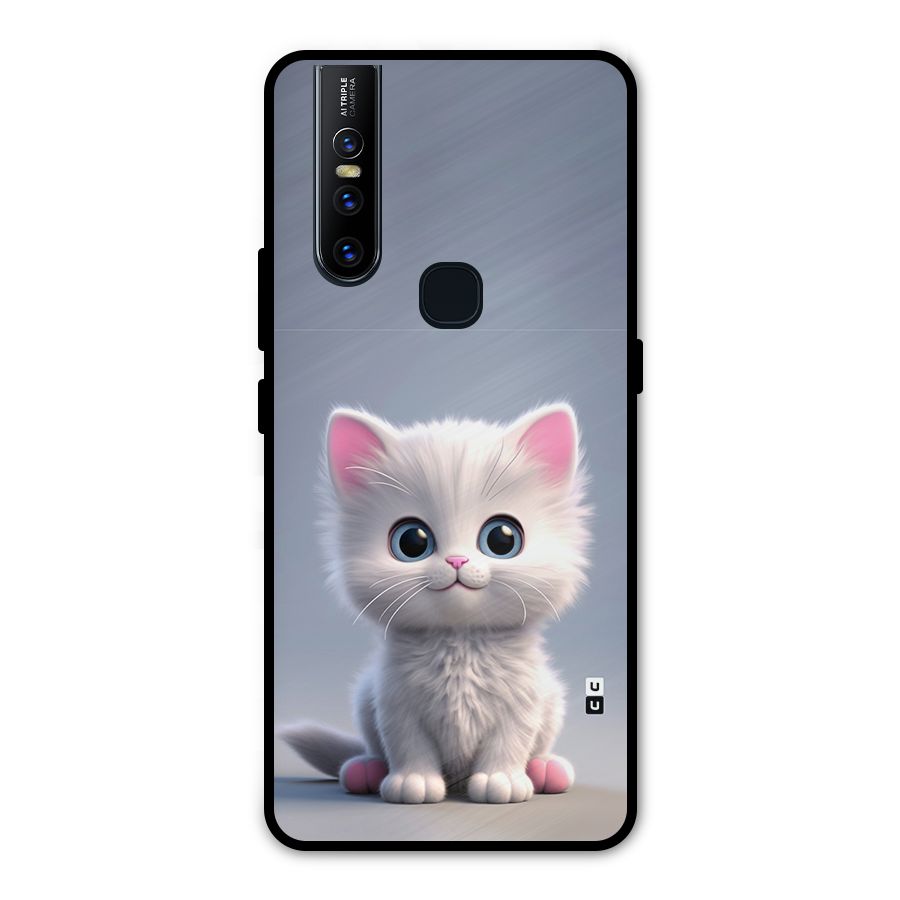 Cute Kitten Sitting Metal Back Case for Vivo V15