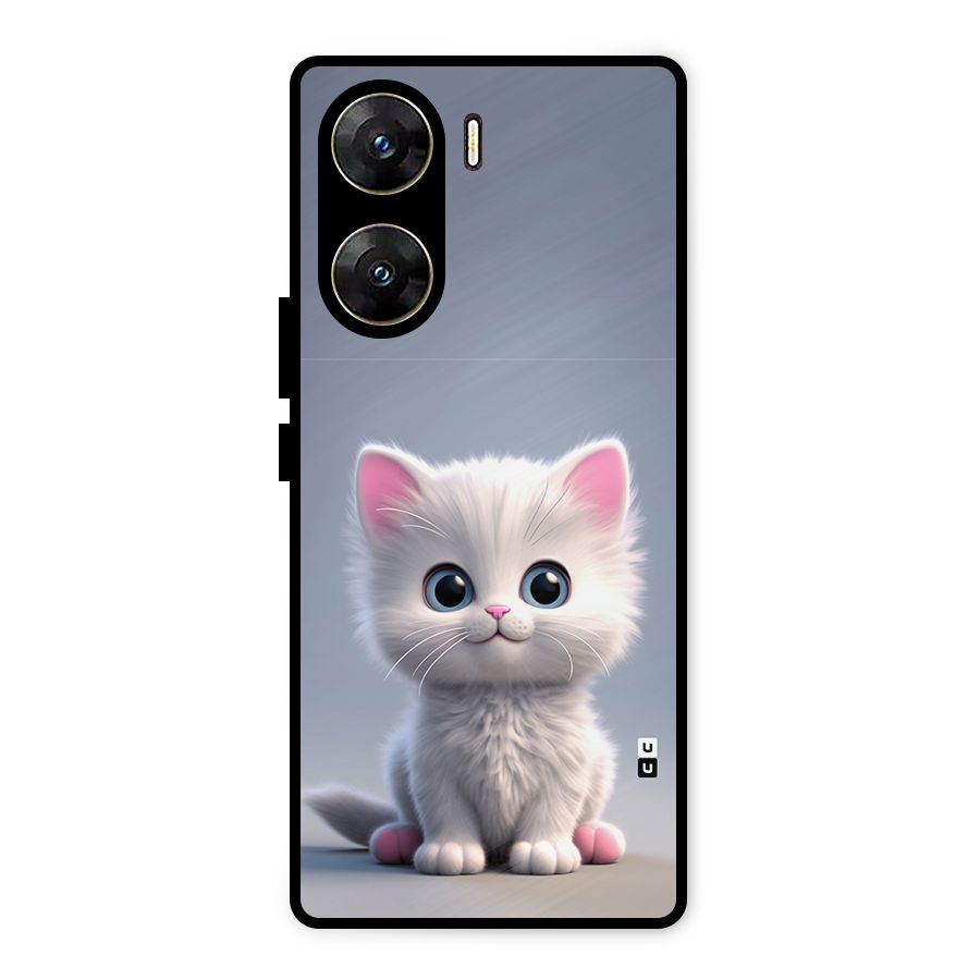 Cute Kitten Sitting Metal Back Case for Vivo V29e
