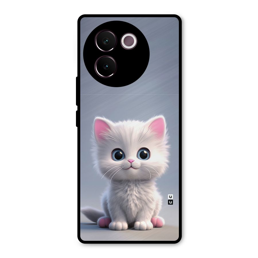Cute Kitten Sitting Metal Back Case for Vivo V30e