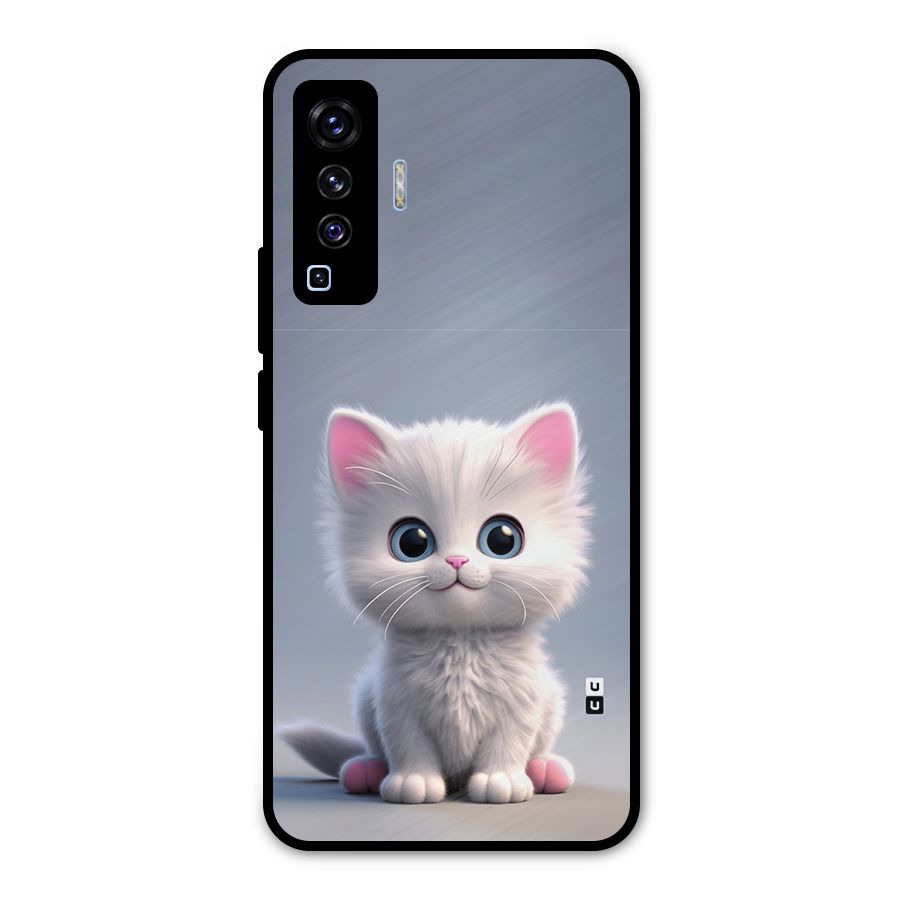 Cute Kitten Sitting Metal Back Case for Vivo X50