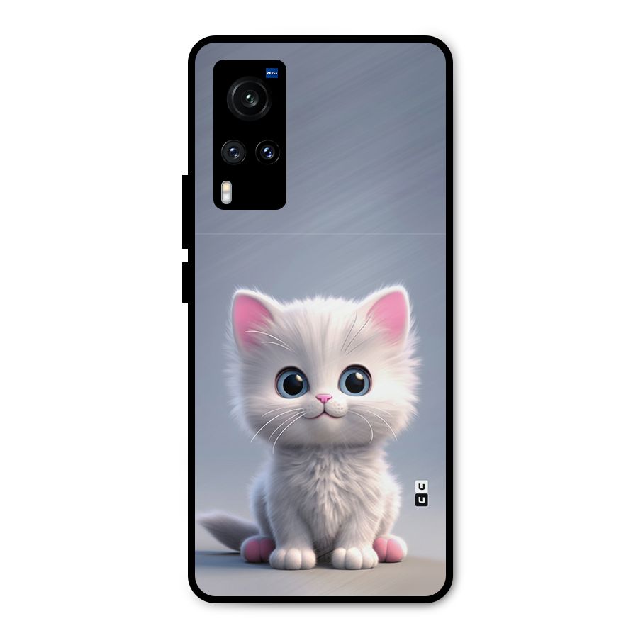Cute Kitten Sitting Metal Back Case for Vivo X60