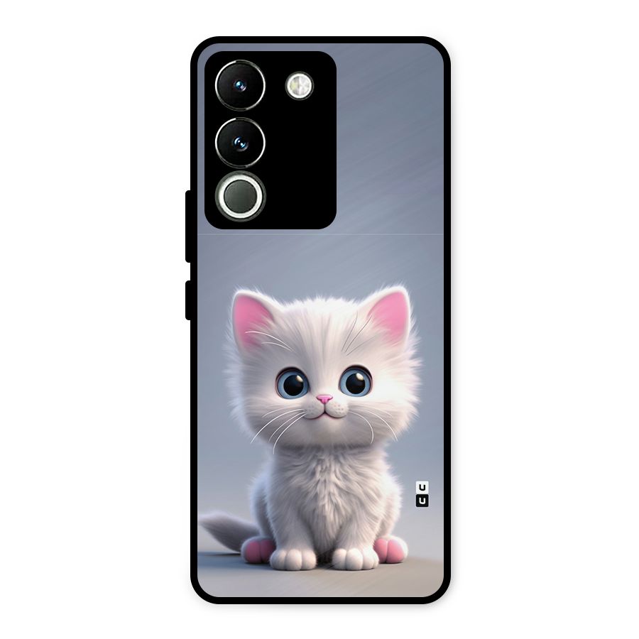 Cute Kitten Sitting Metal Back Case for Vivo Y200
