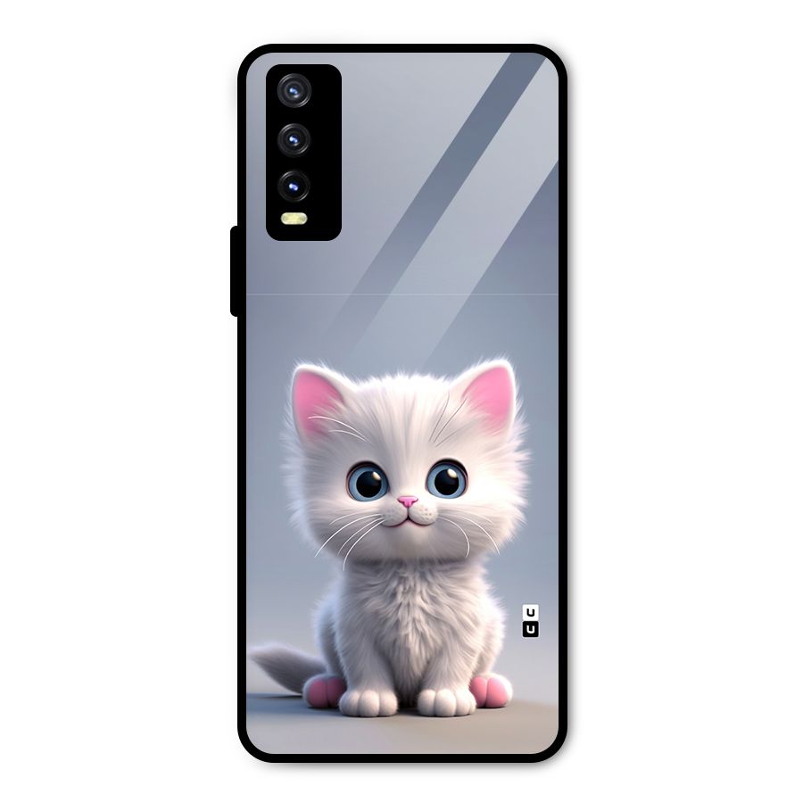 Cute Kitten Sitting Metal Back Case for Vivo Y20g