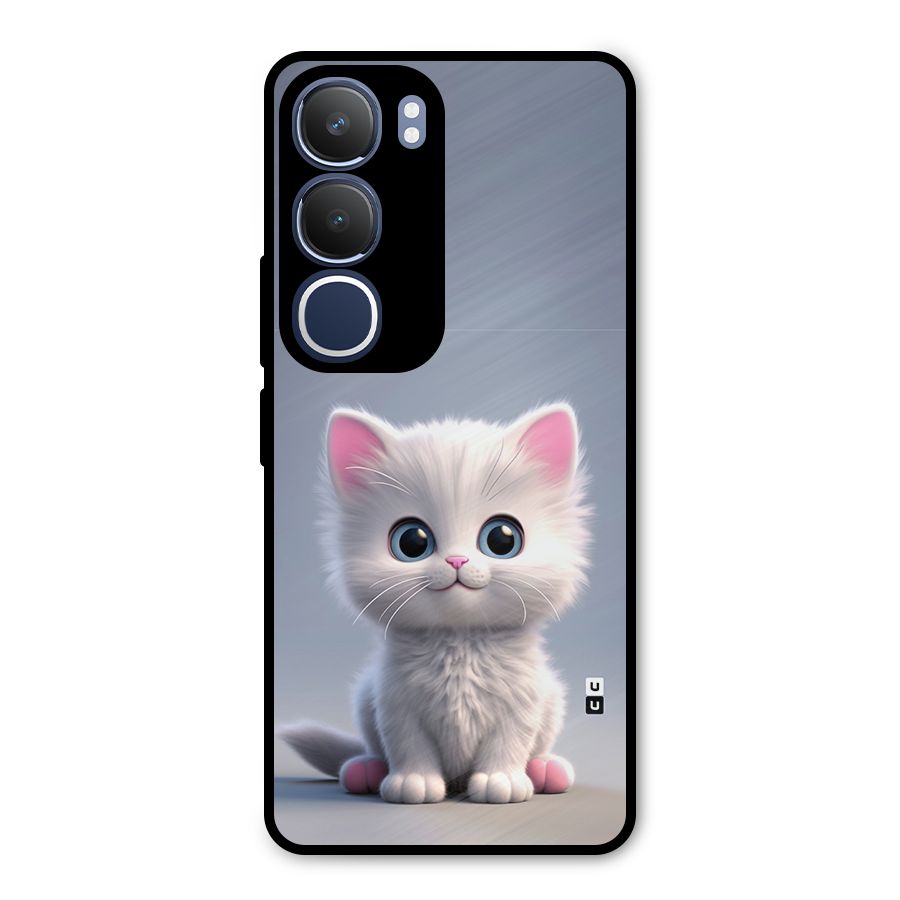 Cute Kitten Sitting Metal Back Case for Vivo Y29