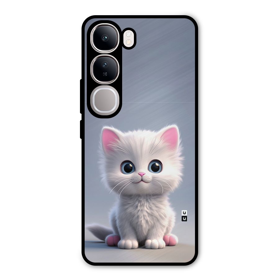 Cute Kitten Sitting Metal Back Case for Vivo Y300