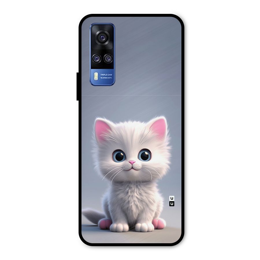 Cute Kitten Sitting Metal Back Case for Vivo Y51A